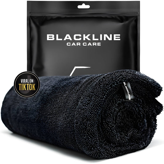 Blacklined Twisted Loop Car Towel